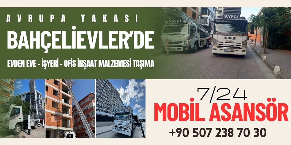 Bahçelievler Nakliyat İçin Eşya Taşıma Asansörü