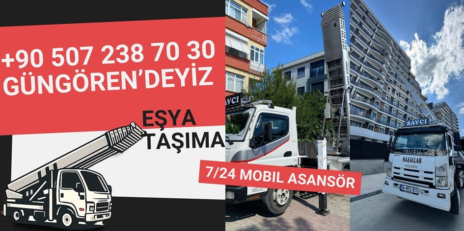 Güngören’de taşımacılık için kiralık mobil asansör firması