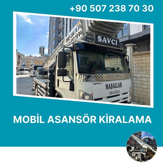Kağıthane Saatlik Mobil Asansör Kiralama